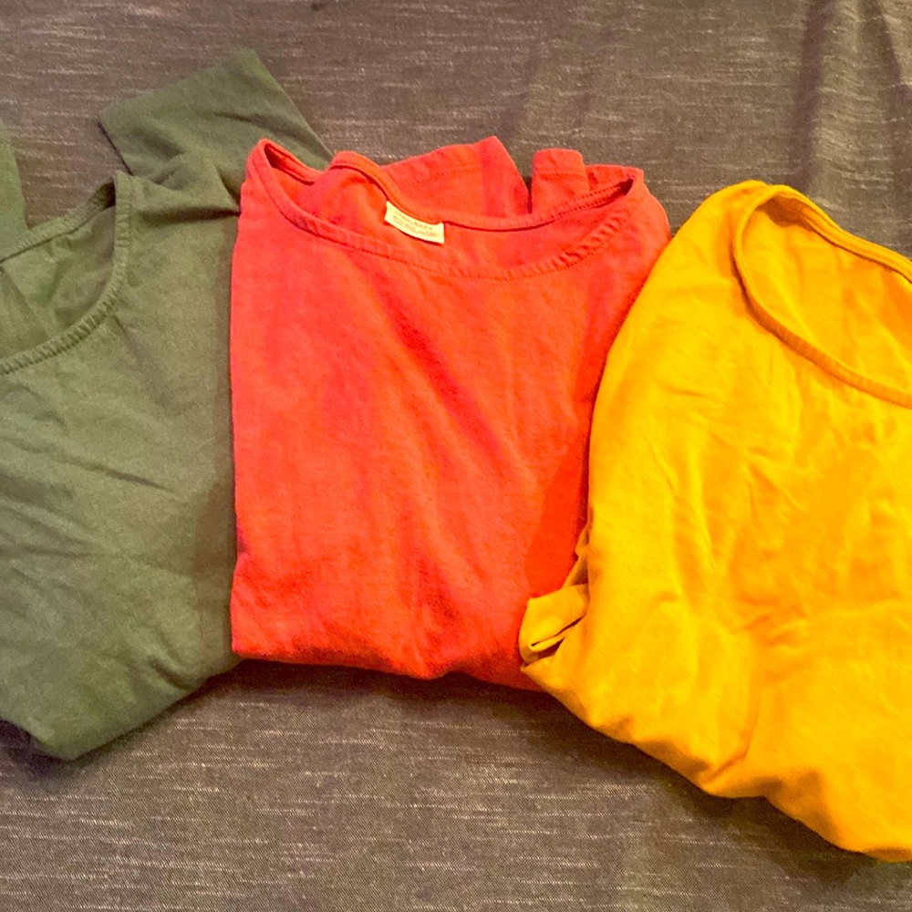 Three zara long sleeve front tie shirts sz 11-12